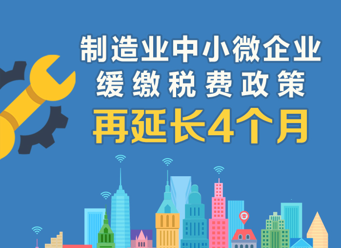 【一图读懂】@制造业中小微企业：缓缴税费政策再延长！一图读懂政策要点