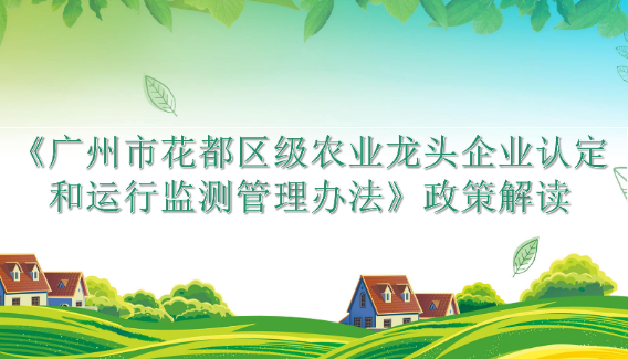 【一图读懂】《广州市花都区级农业龙头企业认定和运行监测管理办法》政策解读