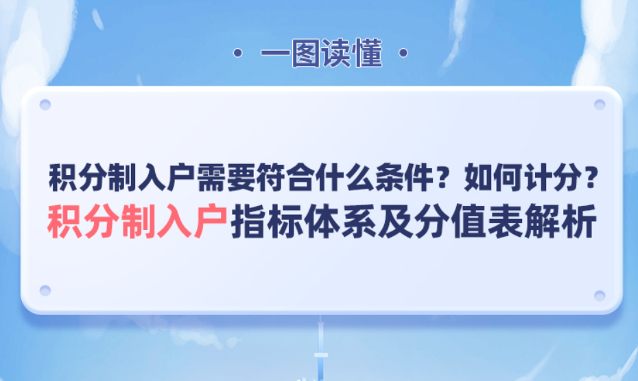 【一图读懂】《广州市积分制入户管理办法》积分制入户指标体系及分值表解析