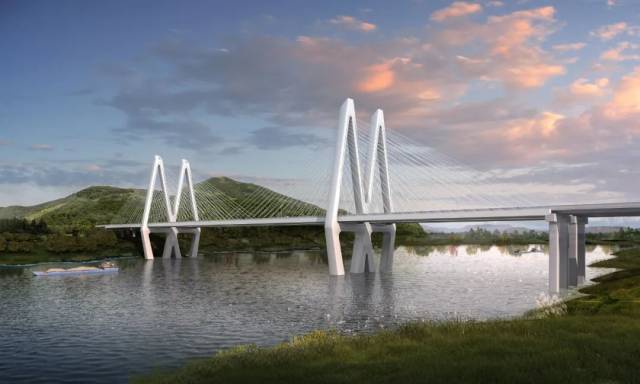 ▲惠增高速东江大桥效果图 ▲惠增高速东江大桥效果图