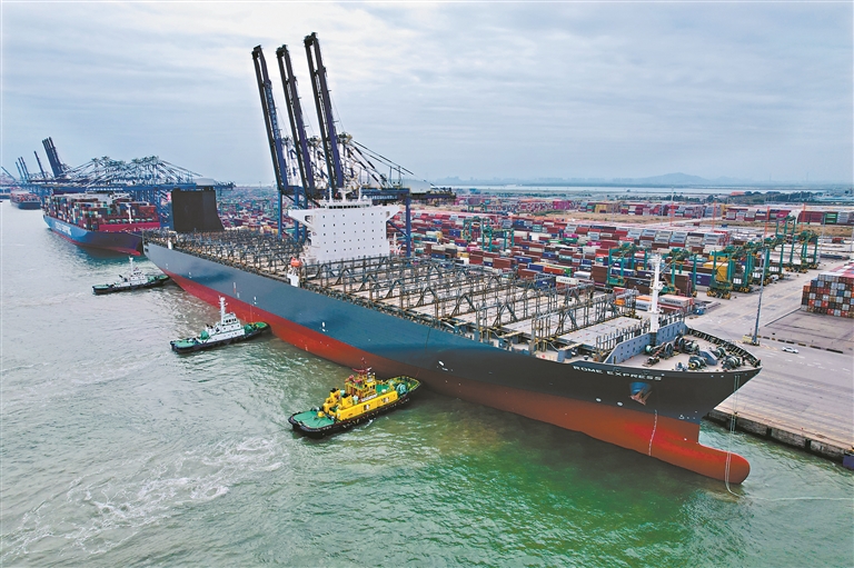 南沙直航美国东岸US4航线成功首航南沙港区 航线连接中美核心港口群