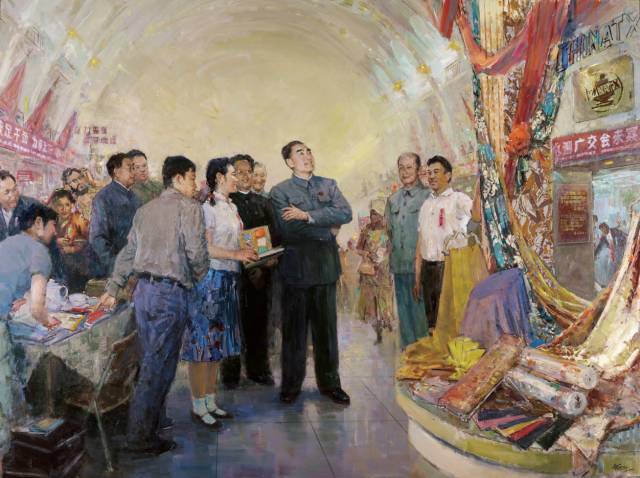 《周总理于广交会》水粉画 李金明2011年作 广东美术馆藏 《周总理于广交会》水粉画 李金明2011年作 广东美术馆藏