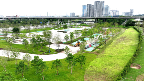 南沙横沥岛中轴涌堤岸焕新
