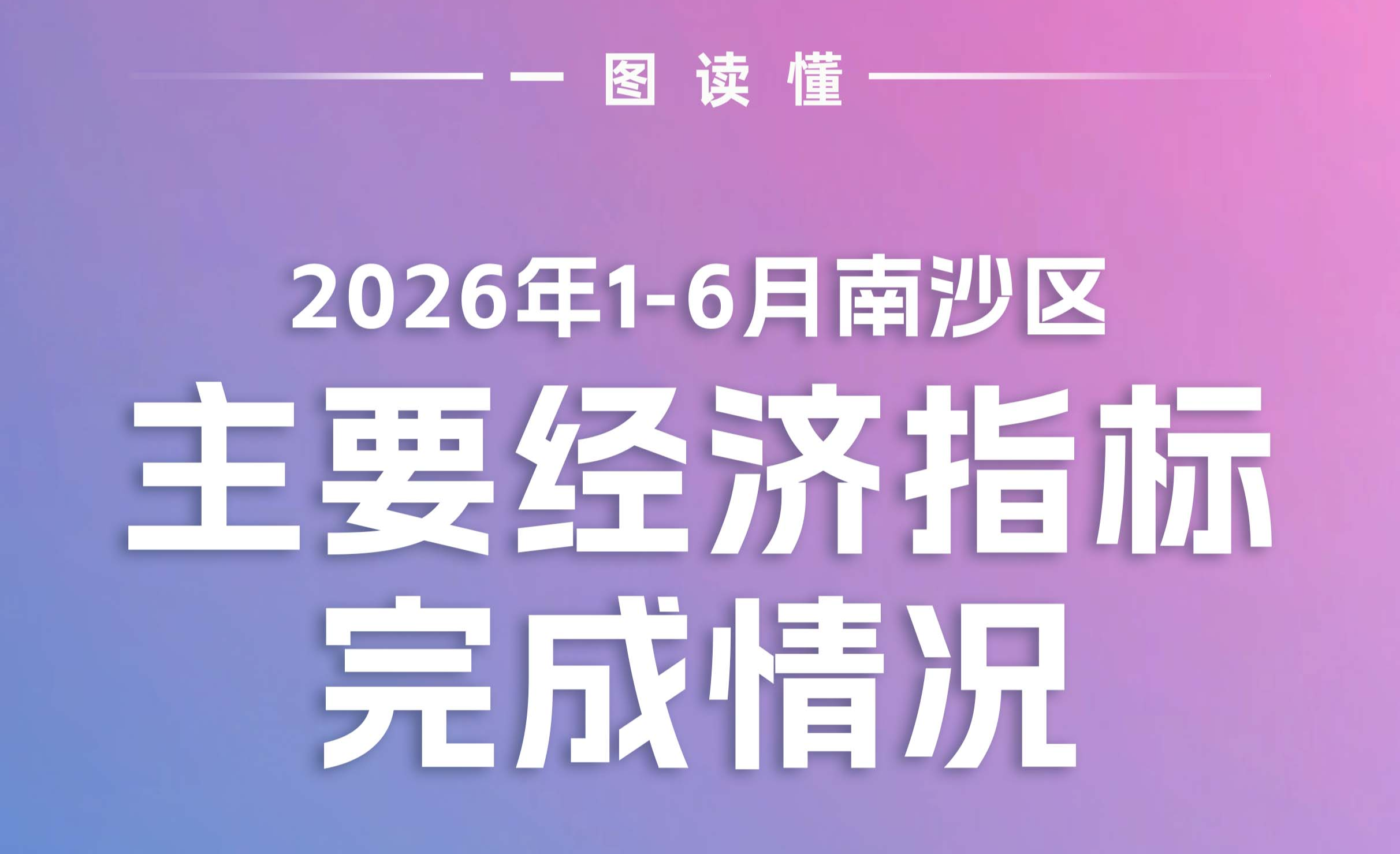 一图读懂2026年1-6月南沙区主要经济指标完成情况