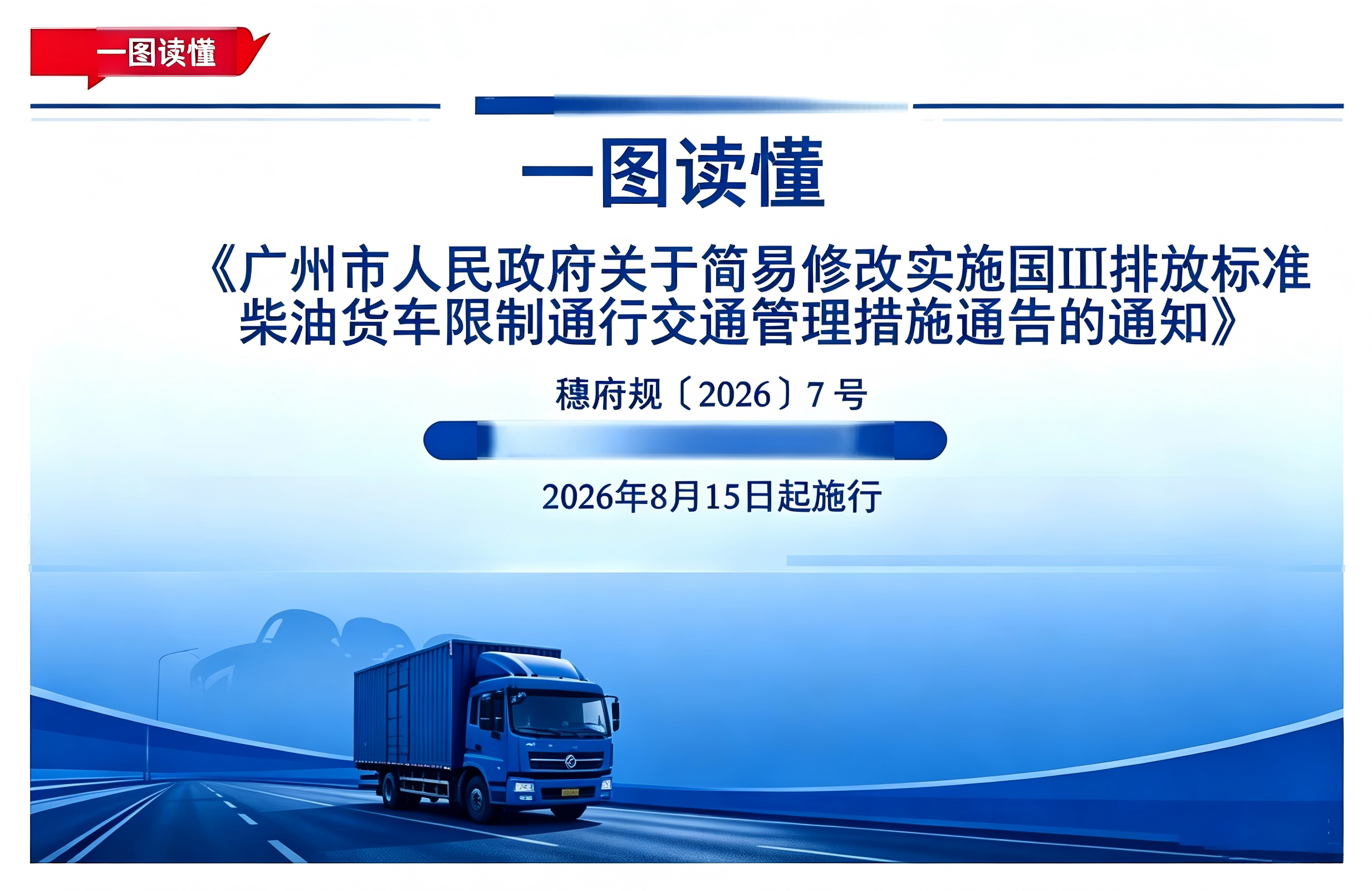 【一图读懂】《大阳城集团娱乐视频关于简易修改实施国Ⅲ排放标准柴油货车限制通行交通管理措施通告的通知》的政策解读