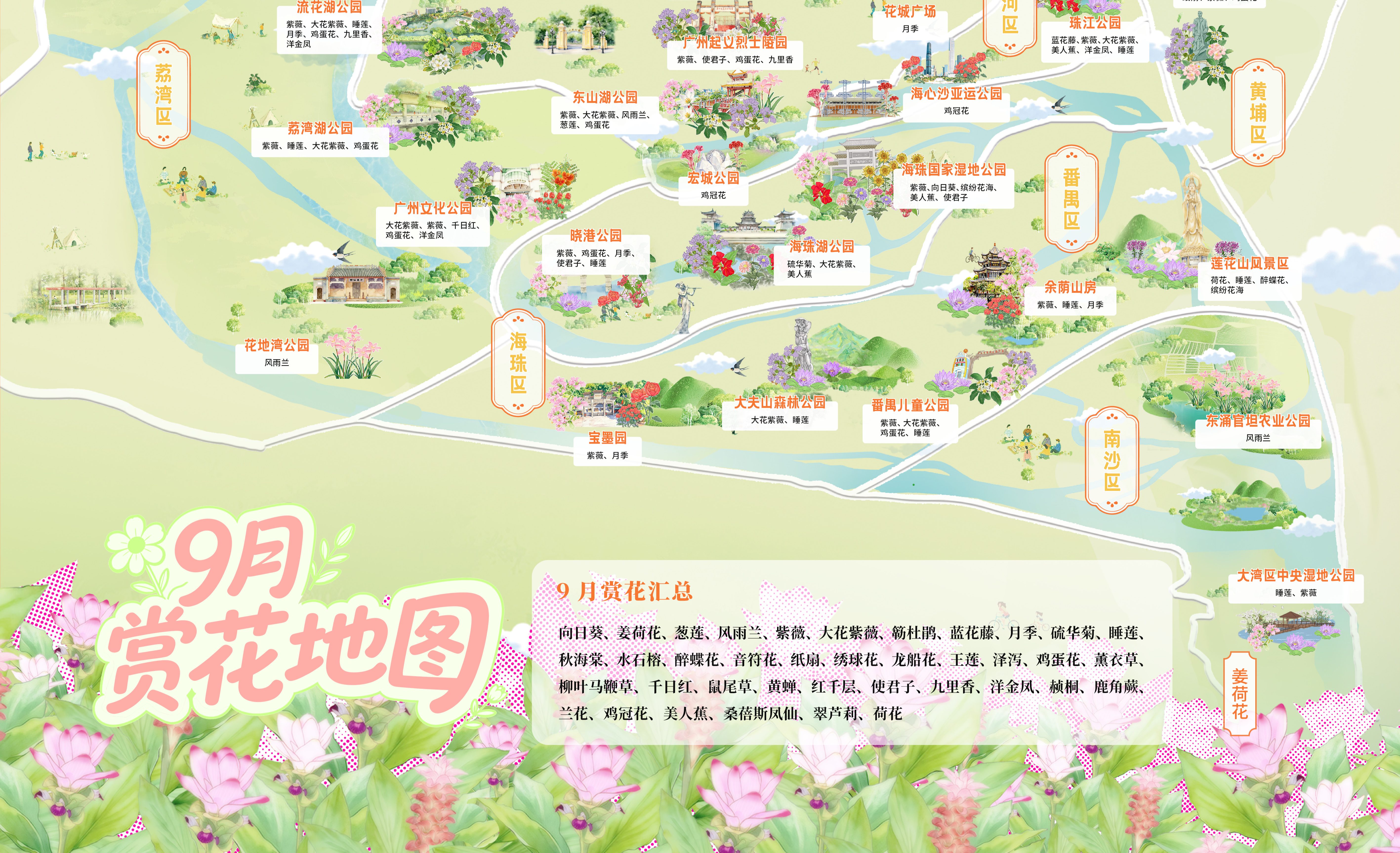 九月赏花地图